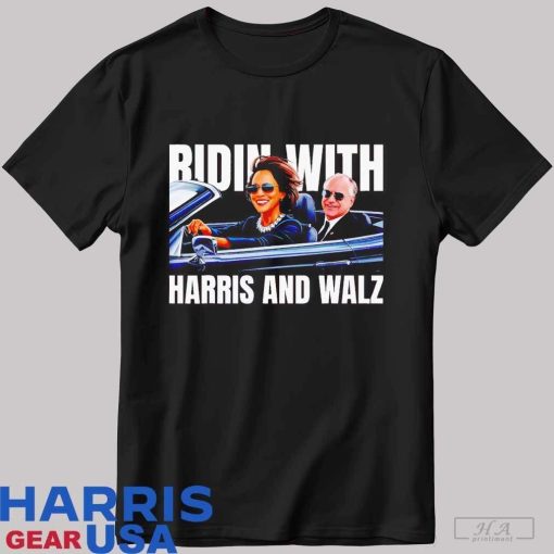 Ridin with Harris and Walz 2024 president T-shirt