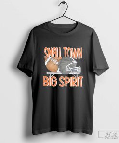 Small Town Big Spirit Football T-shirt Black.