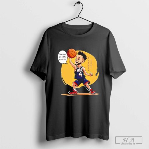 Steph Curry Dagger Shot USA Basketball Team Paris 2024 Olympics Shirt