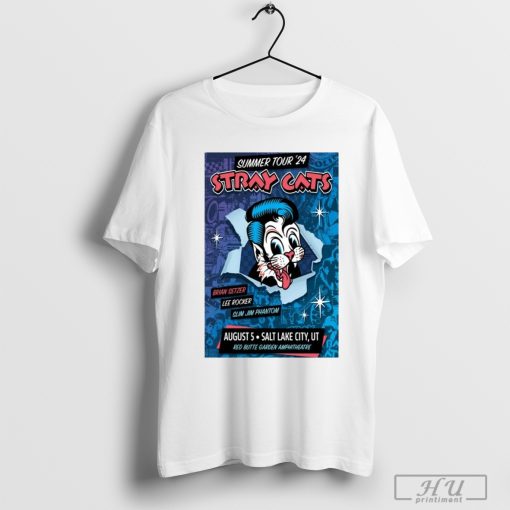 Summer Tour 2024 Stray Cats August 5 Salt Lake City, UT Poster Shirt