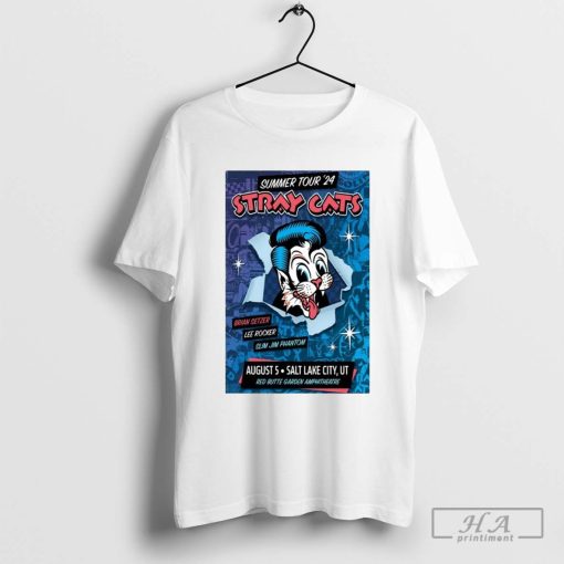 Summer Tour 2024 Stray Cats August 5 Salt Lake City, UT Poster Shirt