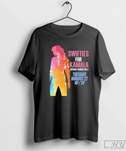 Swifties for Kamala offical kickoff call tuesday August 27 shirt