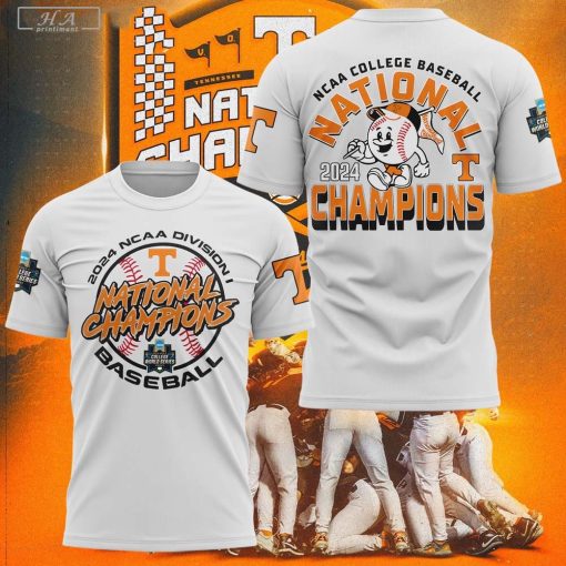 Tennessee Volunteers 2024 NCAA Men’s Baseball College World Series Champions Division I T-Shirt