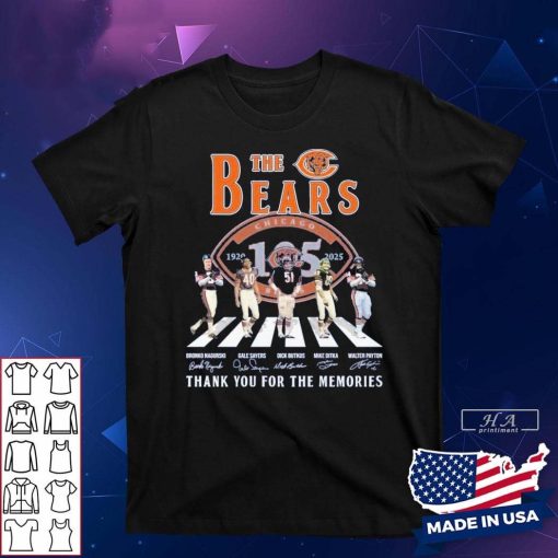 The Chicago Bears Soccer Team NFL Thank You For The Memories T-Shirt