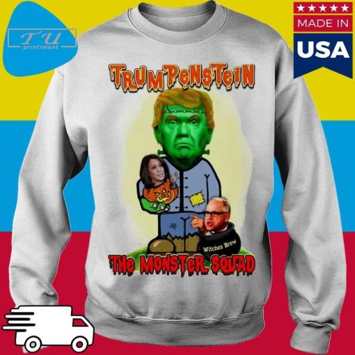 The monster squad Donald Trump Kamala Harris tim walz frankenstein T-shirt