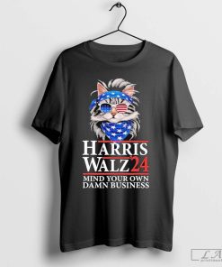 Walz Mind Your Own Damn Business Harris Waltz Cat Lady Shirt