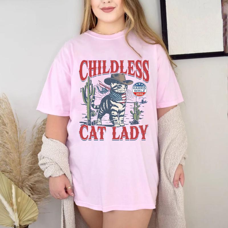New Logo Childless Cat Lady Sweatshirt Hoodie T Shirt
