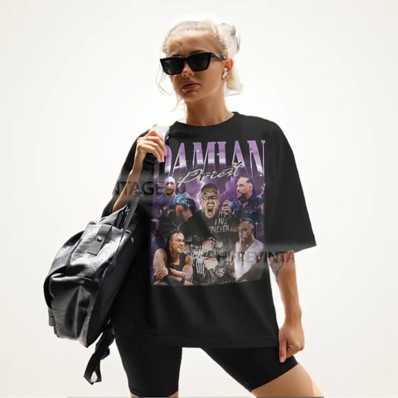 Explore Damian Priests Vintage Retro 90s Fanhomage Wrestler Gifts Unisex Shirt