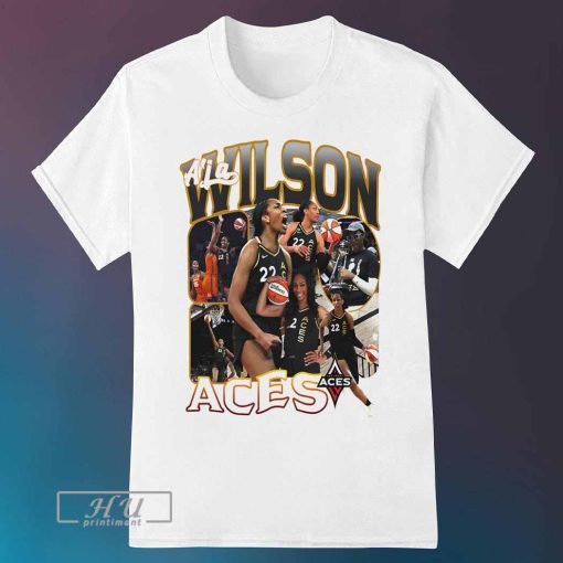 Aja Wilson Las Vegas Aces basketball NBA graphic poster shirt