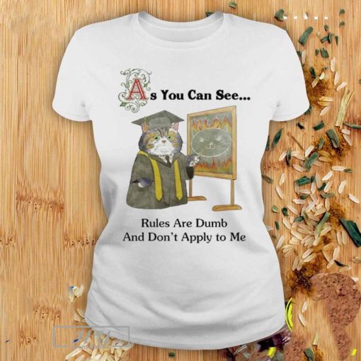 As You Can See Rules Are Dumb And Don't Apply To Me Shirt