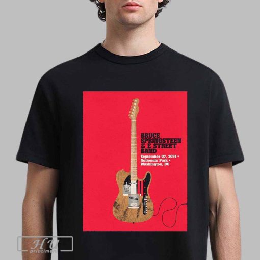 Bruce Springsteen And E Street Band Concert Poster For Washington DC At Nationals Park On September 7 2024 Unisex T-Shirt