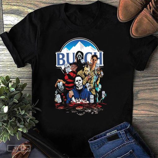 Busch Light Beer Horror Movie Character Happy Halloween Shirt