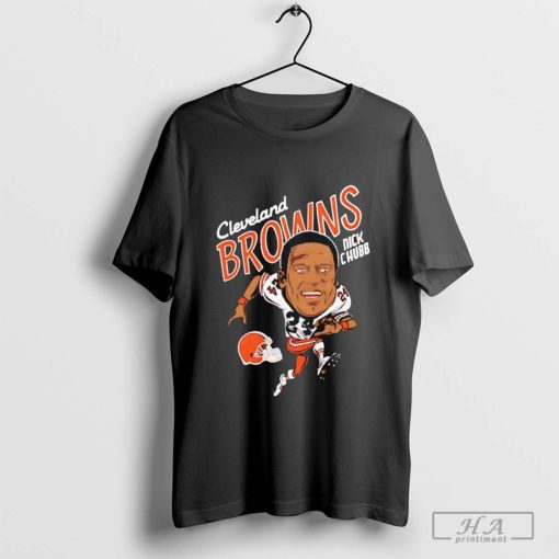 Cleveland Browns Nick Chubb Hurdle Caricature T-shirt