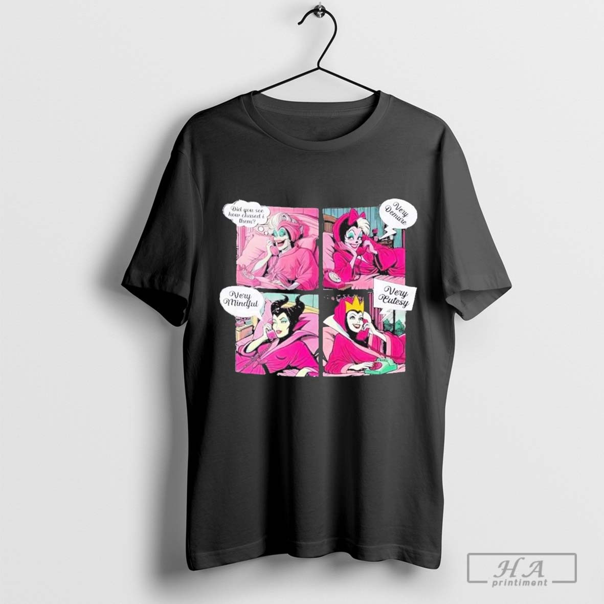 Design Pink Witch Talking On The Phone Very Demure T Shirt