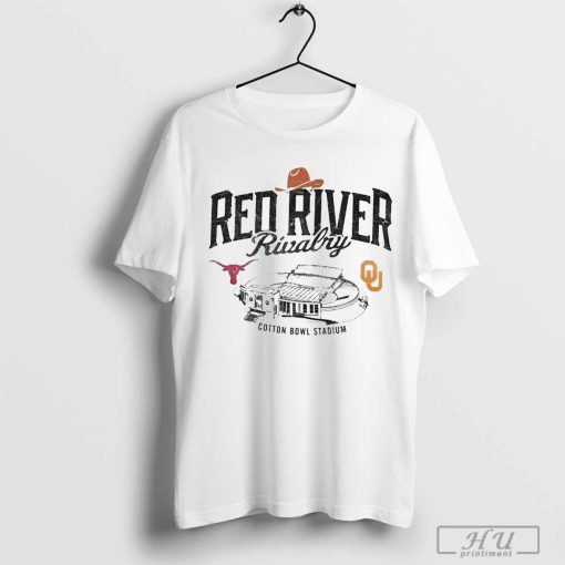 Design Texas Longhorns Vs Oklahoma Sooners 2024 Red River Rivalry Stadium Shirt