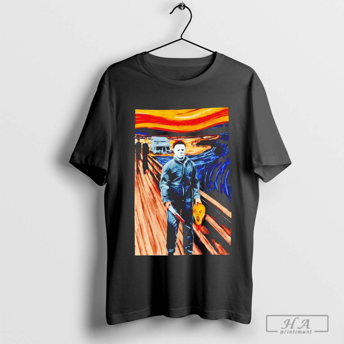 Halloween Michael Myers The Scream Parody Shirt