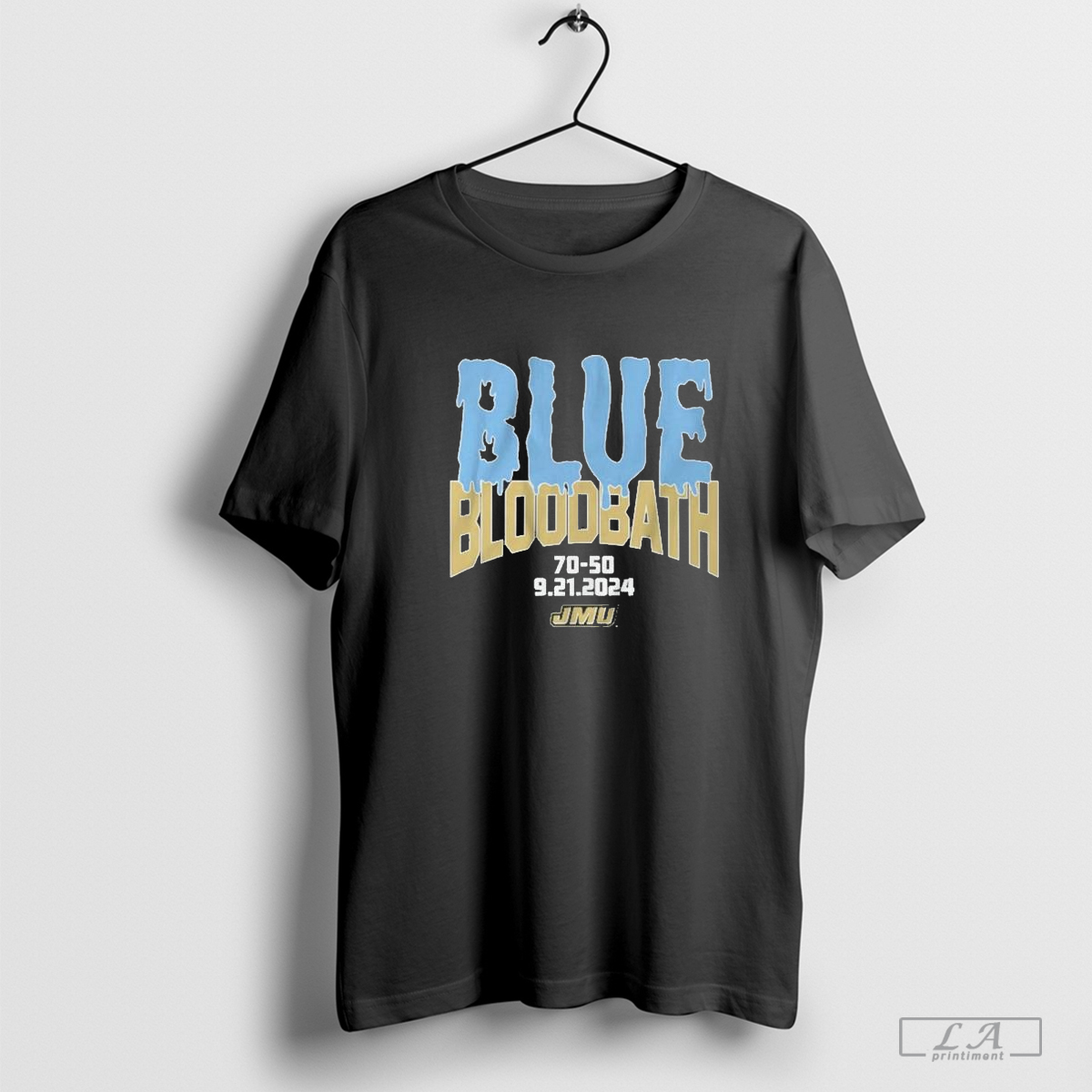 Jmu Football Blue Bloodbath 70 50 Score Shirt