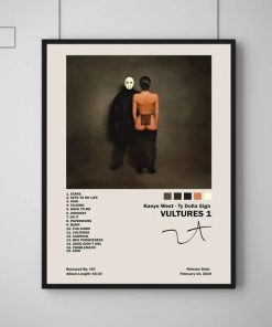 Kanye West Vultures Album Cover Poster, Hypebeast Minimalist Album Poster (Instant Download), Vultures Tracklist, Album Poster Decor