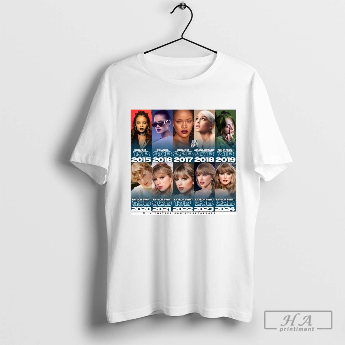 Most Streamed Female Artist Of The Year On Spotify Shirt