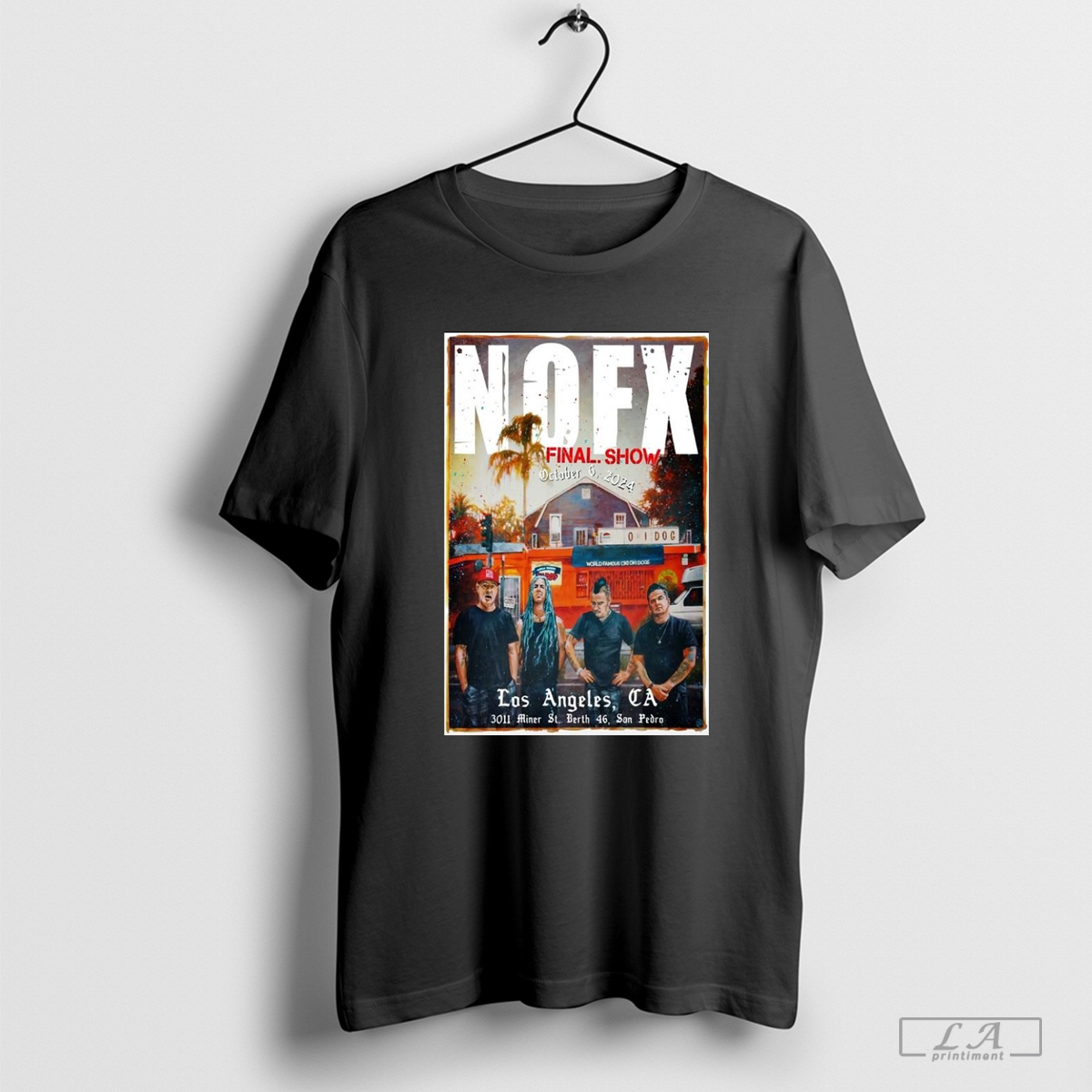 Nofx Outer Harbor Berth 46 In Los Angeles Ca Oct 6 2024 Tour Poster Shirt