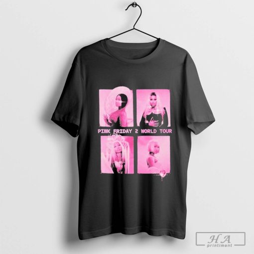 Nicki Minaj Grid Pink Friday 2 World Tour T-shirts