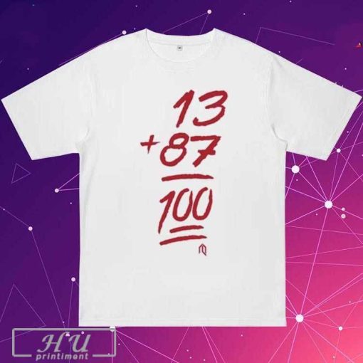 Official 13 + 87 100 Travis Kelce Shirt