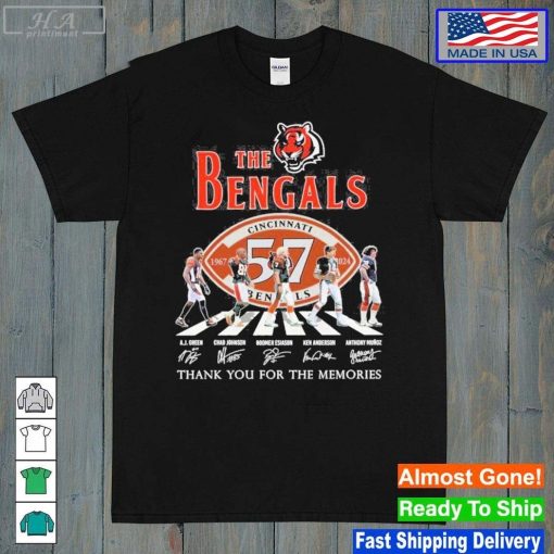 Official 57 Cincinnati Bengals Thank You For The Memories T-Shirt