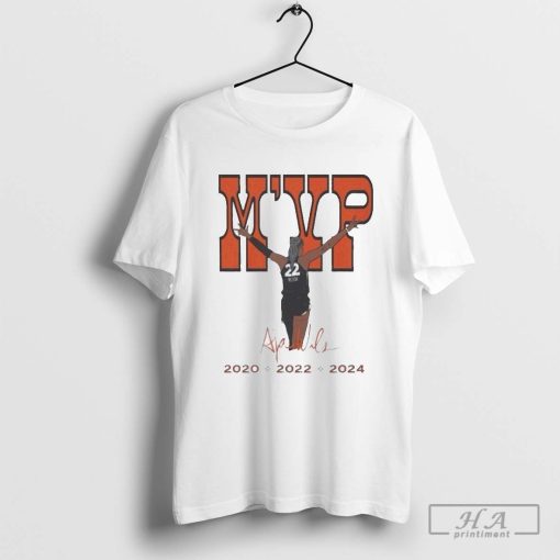 Official A'ja Wilson MVP 2020-2022-2024 Signature Shirt