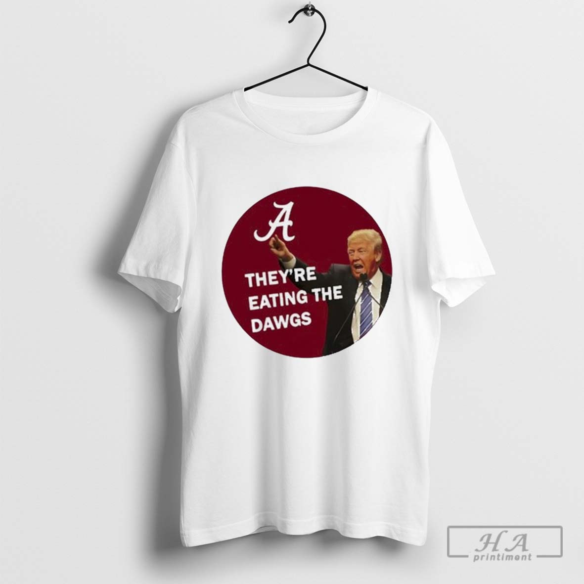 Official Alabama Crimson Tide Football Donald Trump Theyre Eating The Dawgs T Shirt