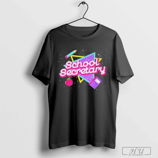 Official Cute School Secretary 80'S 90'S Back To School T-Shirt