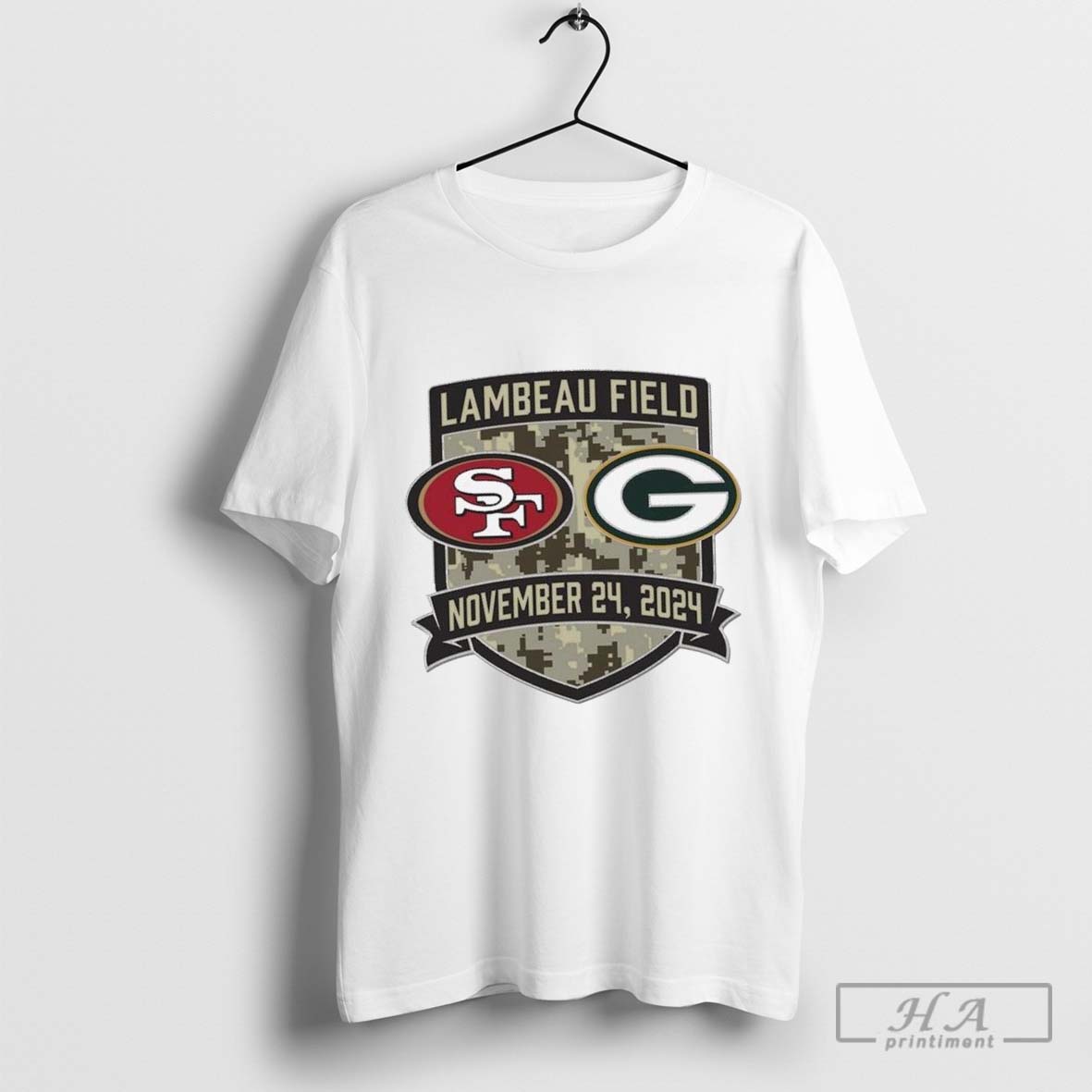 Official Green Bay Packers Vs San Francisco 49ers Lambeau Field November 24 2024 Matchup Shirt