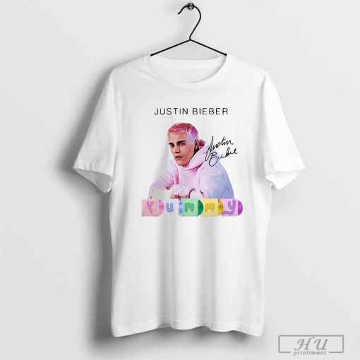 Official Justin Bieber Yummy Signature Autographed Shirt