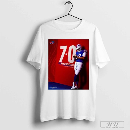 Mr. Thursday 7-0 Josh Allen #17 Buffalo Bills Signature Poster t-shirt