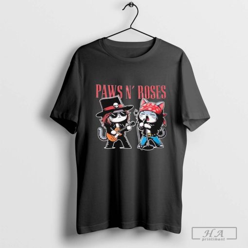 Official Paws N' Roses Cat Cover Guns N' Roses Band T-shirt