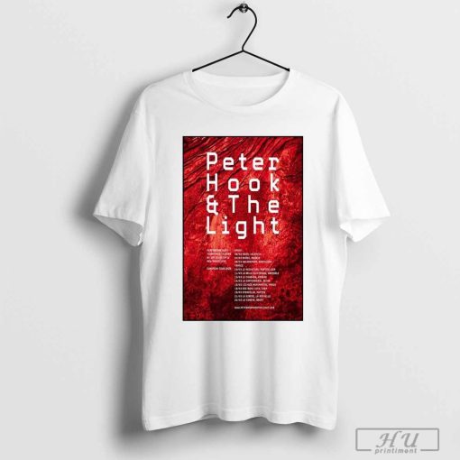 Official Peter hook & the light spain & france tour 2025 poster shirt