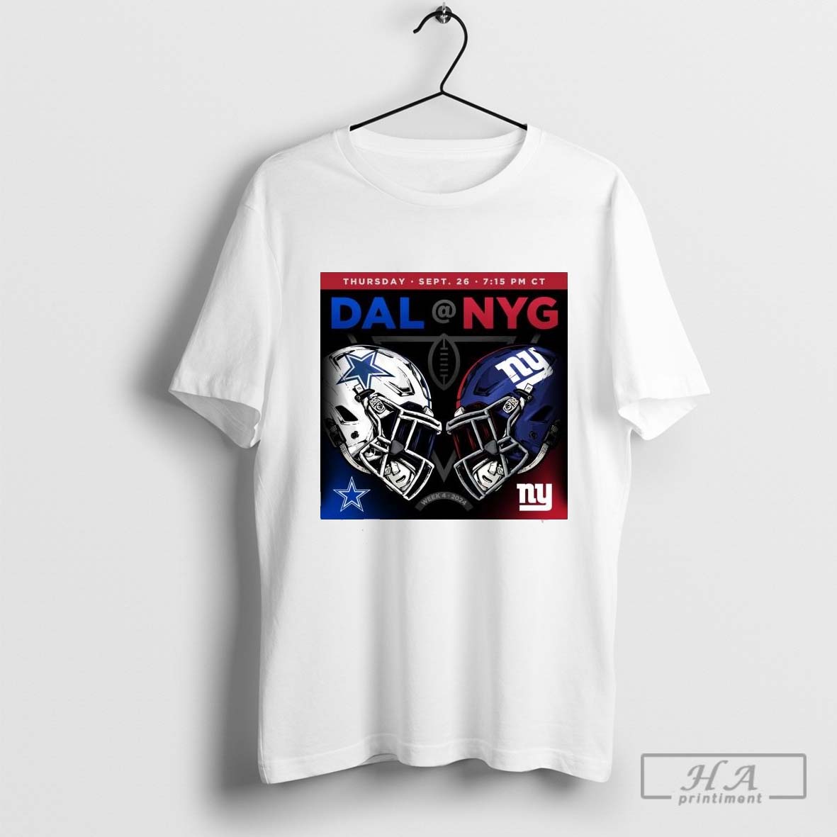 Official Poster Dallas Cowboys Vs New York Giants Thursday Night Sep 26 T Shirt