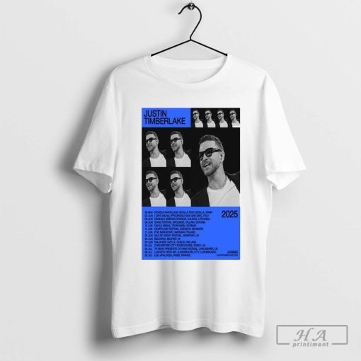 Official Poster Justin Timberlake Europe Tour 2025 T-shirt