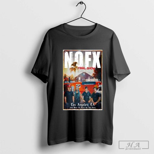 Official Poster NOFX Outer Harbor Berth 46 in Los Angeles CA Oct 6 2024 Tour T-shirt