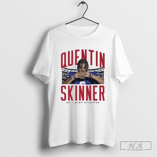 Official Quentin Skinner College Player Name 0 Kansas Jayhawks Wide Receiver T-shirt