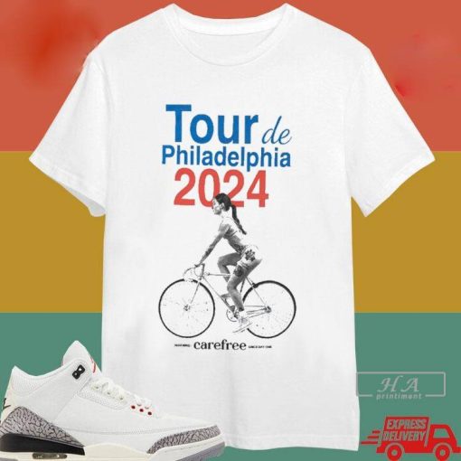 Official Tour De Philadelphia 2024 Carefree T-shirt