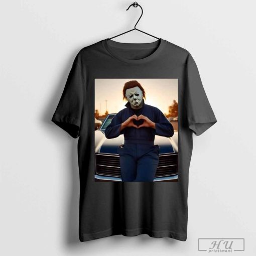 Vintage Halloween Michael Myers Heart Hands Shirt