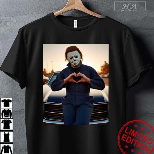 Original Vintage Halloween Michael Myers Heart Hands Shirt