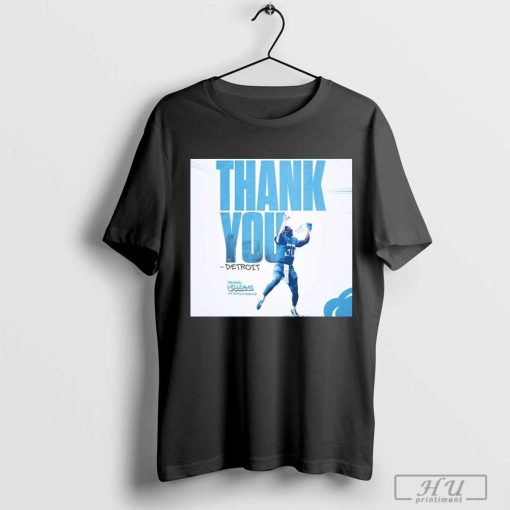 Poster Thank You Detroit Lions NFL 2024 Jamaal Williams 1st Swagg Kazekage t-shirt