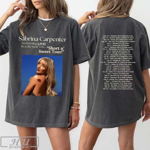 Sabrina carpenter short n' sweet tour graphic t-shirt, Sabrina carpenter, short n' sweet tour, espresso, Sabrina carpenter merch graphic tee