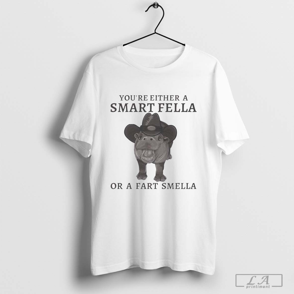 Top Moo Deng Youre Either A Smart Fella Or A Fart Smella Funny Meme 2024 T Shirt
