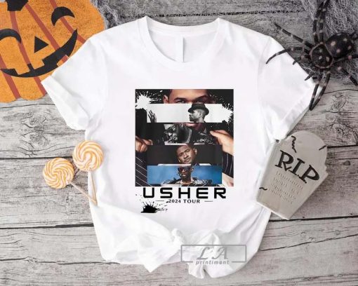 Usher 2024 Tour T Shirt, Usher World Tour Shirt, Usher Past Present Future World Tour Shirt