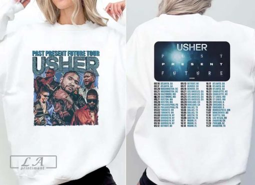 Usher Past Present Future Tour 2024 Shirt, Usher 2024 Concert Shirt, Usher 2024 tour USHER T-shirt, Usher 2024 Tour Tee