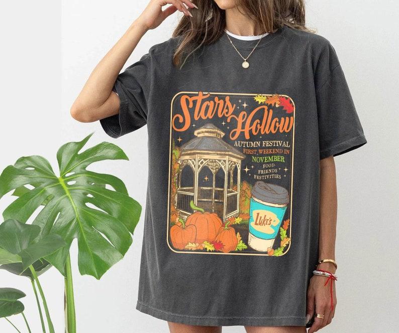 Stars Hollow Connecticut 1779 Shirt Gilmore Girls Shirt Autumn Tshirt Lukes Diner Shirt Casual Cotton Top