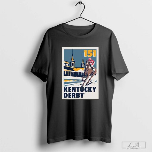 Ahead Kentucky Derby 151 Poster Levi T-Shirt