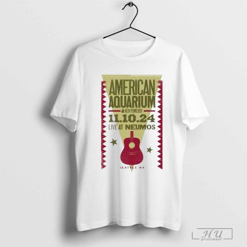 American Aquarium Neumos Seattle WA November 10 2024 Guitar T-shirts